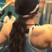 16 years old Powerlifter Heather Back workout