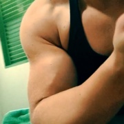 18 years old Bodybuilder Sam Flexing muscles