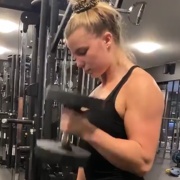 19 years old Fitness girl Julia Workout muscles