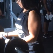 16 years old Fitness girl Lara Biceps curls