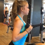 16 years old Fitness girl Elvira Workout muscles