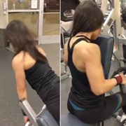 16 years old Fitness girl Claudia Workout muscles