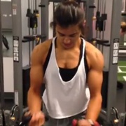 17 years old Fitness girl Tessa Workout muscles