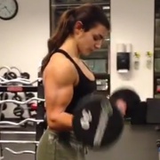 17 years old Fitness girl Tessa Biceps curls