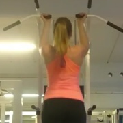 16 years old Fitness girl Kristina Pull ups