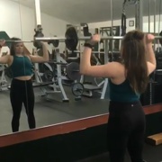 16 years old Fitness girl Lauren Workout muscles