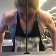 17 years old Fitness girl Sela Workout muscles