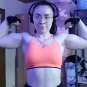 16 years old Fitness girl Viktoria Biceps workout