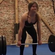 14 years old Fitness girl Sulamith Deadlift