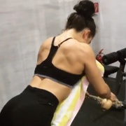18 years old Fitness girl Terezia Workout muscles