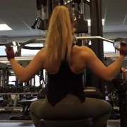 18 years old Fitness girl Elvira Back workout