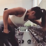 18 years old Fitness girl Claudia Workout muscles