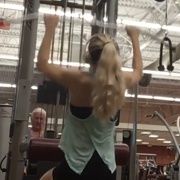 17 years old Fitness girl Kat Back workout