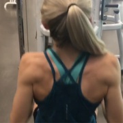 17 years old Fitness girl Kat Workout muscles