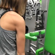16 years old Fitness girl Delaney Triceps workout