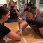 19 years old Fitness girl Nicole Armwrestling