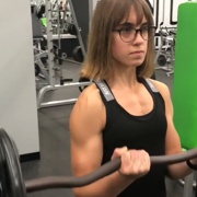16 years old Fitness girl Delaney Biceps curls