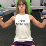 16 years old Fitness girl Delaney Workout muscles