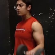 18 years old Fitness girl Shreya Workout muscles