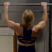 18 years old Fitness girl Caraline Pull ups